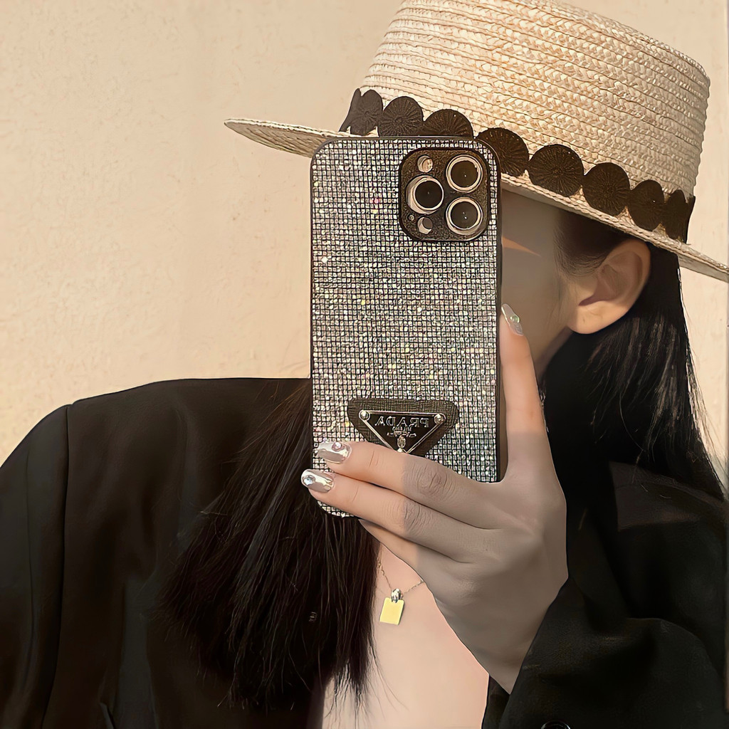 Ốp Lưng Cho Samsung S10 S20 S21 S22 S23 S24 S25 S26 PLUS S24FE S25FE S23FE S26U S24U S22U S23U S25U Phong Cách Retro Cổ Điển Lấp Lánh Thủ Công Vỏ Điện Thoại Sang Trọng Chống Sốc
