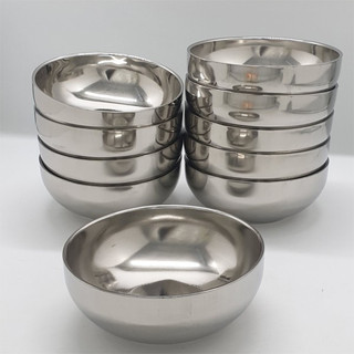 BỘ 10 CHÉN INOX CÁCH NHIỆT TRƠN 11cm - BỘ 10 CHÉN ĂN CƠM