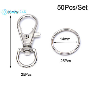 < zhuliye246 > 50 Chiếc Kẹp Tôm Hùm Xoay Kim Loại Móc Có Vòng Chìa Khóa DIY Trang Sức Thủ Công