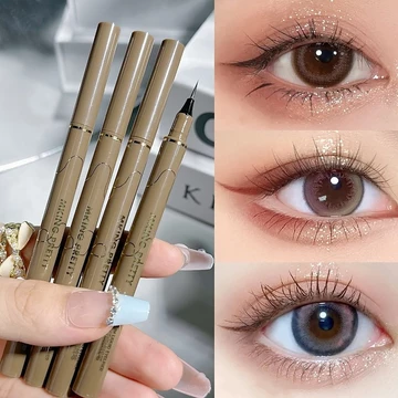 Bút kẻ mắt dạng lỏng khô nhanh 0,005mm - Bút kẻ mắt mờ siêu mịn - Bút kẻ mắt nằm tằm - Chống thấm nước, lâu trôi, chống mồ hôi - Bút mi mắt - Mỹ phẩm trang điểm mắt