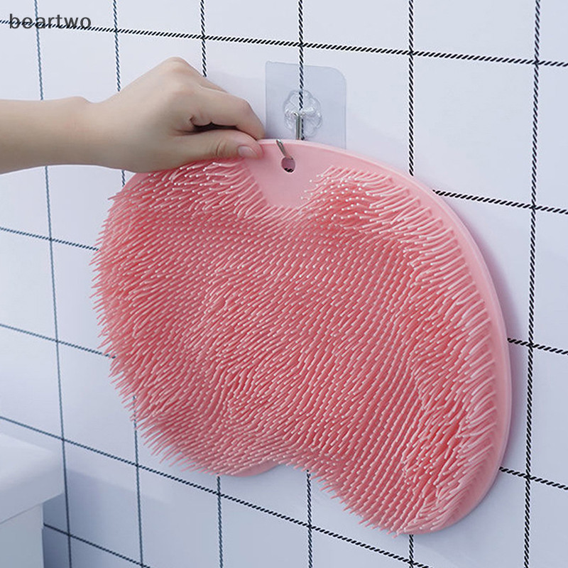 < Beartwo > Thảm Massage Lưng Cạp Bàn Chải Làm Sạch Tắm Chân Rửa Thảm Hút Tường Thảm Chà Chân Tay Tắm Toàn Thân Đẹp