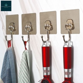 "Móc Bạc Dán Tường Đa Năng Inox, Tiện Lợi Treo Đồ Trong Nhà"