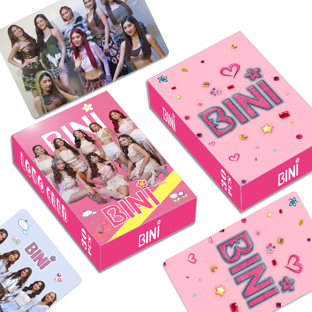 30-124 chiếc BINI Photocards Biniverse CHERRY TRÊN Laser ba chiều Lomo Cards Aiah Colet Maloi Gwen Stacey Mikha Jhoanna Sheena Dán Bưu thiếp ba chiều YM