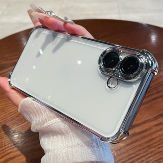 Ốp Lưng Chống Sốc Mạ Sang Trọng Cho iPhone 16 15 14 Plus 13 12 11 Pro Max Silicon Mềm TPU Giáp Ốp Lưng Trong Suốt