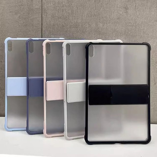 Ốp Lưng Mờ Mờ Cho Samsung Galaxy Tab S10 + S10 Plus 12.4inch 2024 S9 FE Plus S8Plus S7 FE S8 11 A9 8.7 Vỏ Cứng PC Trong Suốt Có Giá Đỡ