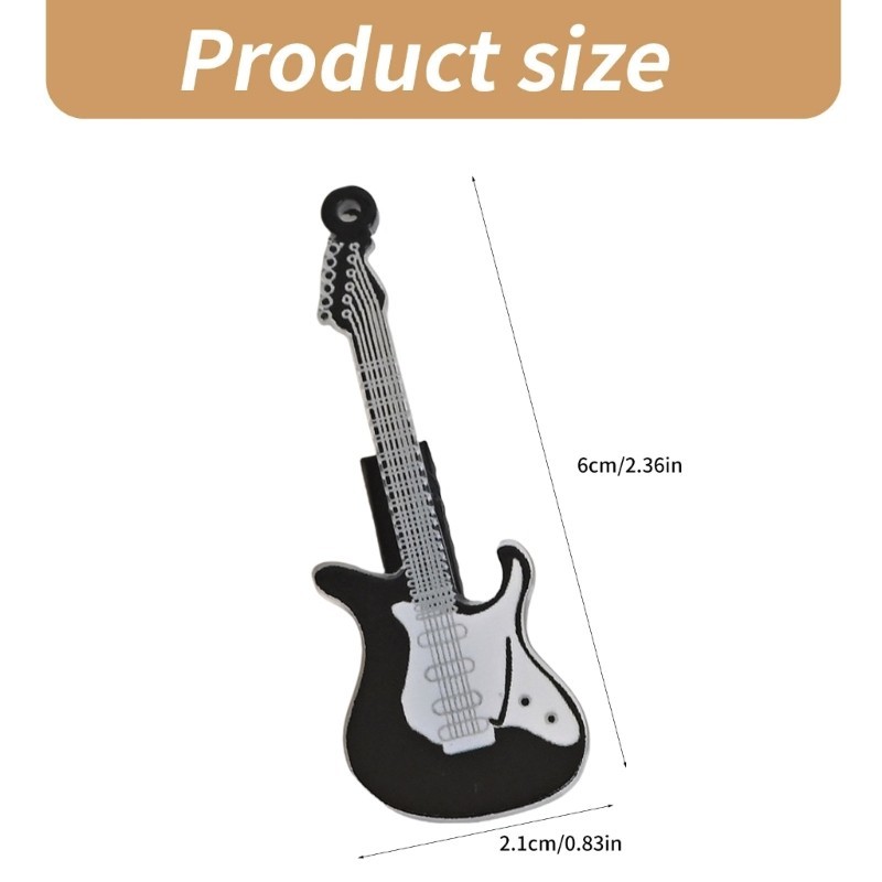 YOI Thanh Lịch Kẹp Tóc Guitar Kẹp Tóc Đàn Guitar Sáng Tạo Nhạc Cụ 2000s