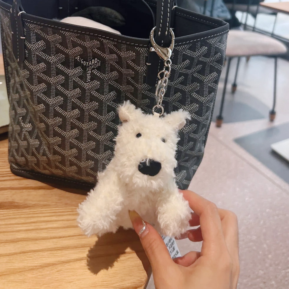 Jellycat Munro Scottie Dog Bag Charm Móc khóa mặt dây chuyền chó