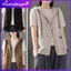 Văn học mới Retro dáng rộng thoải mái Vải lanh Cotton có mũ trùm đầu đa năng Áo Vest không tay
