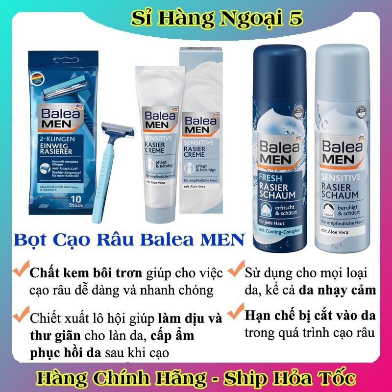 [Date mới nhất] Bọt cạo râu, Kem cạo râu Balea men Rasier Creme của Đức ...