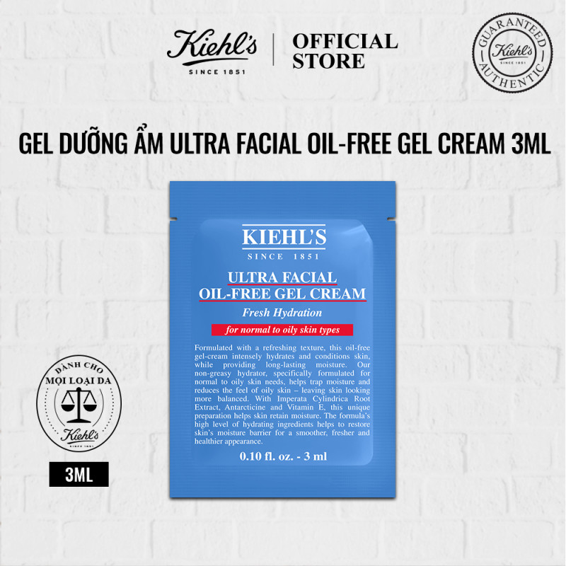 GIFT - Gel dưỡng ẩm Kiehl's Ultra Facial Oil-Free Gel Cream 3ml (sachet)
