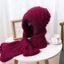 Khăn quàng cổ tích hợp mùa đông MERIGGIARE, Khăn quàng Mũ beanie chống gió dày, Bộ khăn quàng cổ mùa thu đông dệt kim mềm có mũ trùm đầu cho nữ bé gái