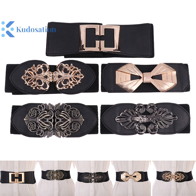 Kudosation Vintage Co Giãn Rộng Thắt Lưng Đầm Áo Sơ Mi Trang Trí Nữ Corset