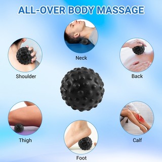 Pu Foam Bump Fascia Ball Thư giãn cơ bắp Bóng Massage thể dục Chống thấm nước và dễ làm sạch Bóng chăm sóc sức khỏe-Đen