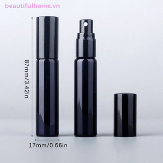 [Beautifulhome] Chai thủy tinh UV cầm tay 10ML có thể đổ lại với chai nhôm Mẫu hộp rỗng [làm đẹp]