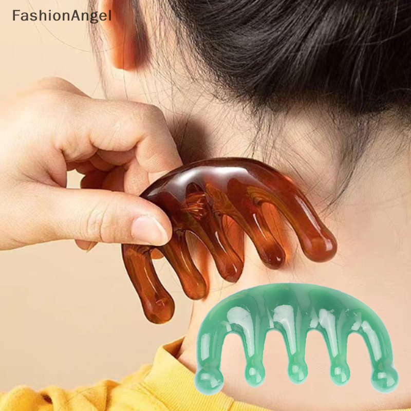 Fashionangel 1 Chiếc Răng Rộng Massage Lược Mặt Toàn Thân Gouache Cạp Da Đầu Kinh Tuyến Thư Giãn TH
