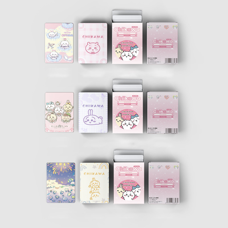 Linxx 50 Chiếc Thẻ Laser Ba Chiều Chiikawa Photocards Dòng Bưu Thiếp