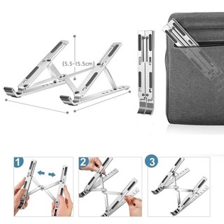 Giá đỡ LAPTOP, MACBOOK, IPAD bằng nhôm có thể điều chỉnh được độ cao, đế tản nhiệt kê laptop nhôm SUNND