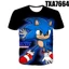 Cổ Điển Sonic The Hedgehog In Ngắn Tay Áo T-Shirt-Trẻ Em Của Thời Trang Phim Hoạt Hình Trang Phục