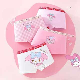 My Melody Mùa Hè Bé Gái Cotton Boxer Quần Short Thoáng Khí Trẻ Em Quần Lót Mềm Mại Tuổi 9-12