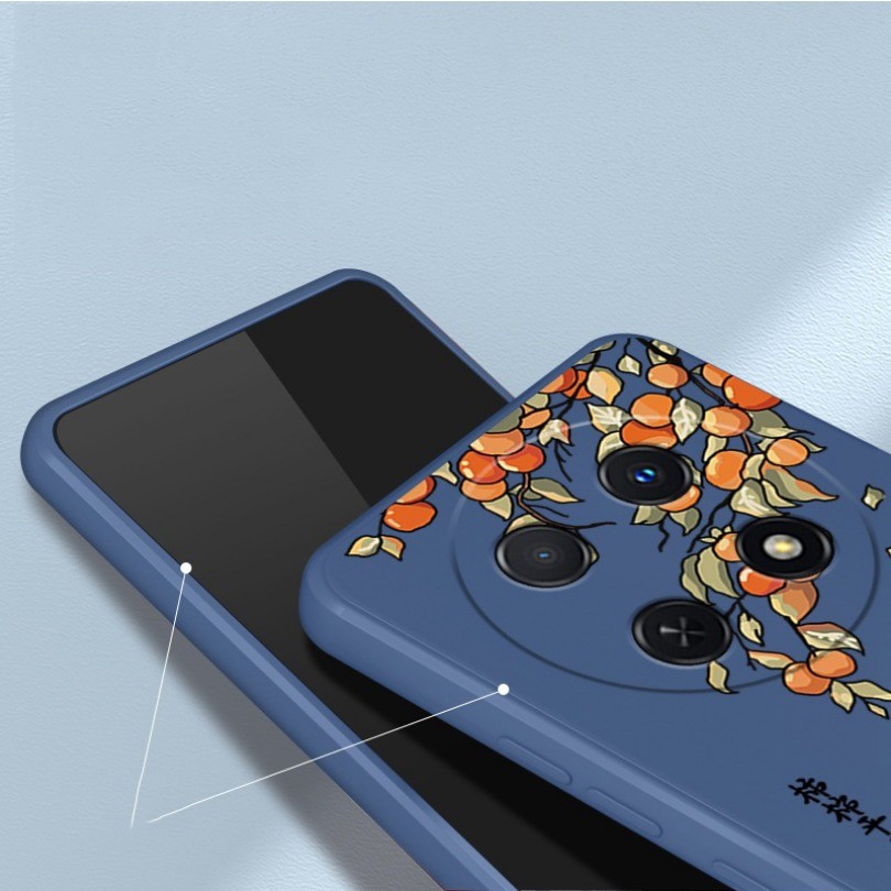 Dành Cho Realme C63 Note 50 GT Neo 2 2T 3 3T 5 SE Flash 5i 6i 5s 5 Ốp Điện Thoại Hoạt Hình Dễ Thương Mèo Cam Silicon Cạnh Vuông Bìa Mềm