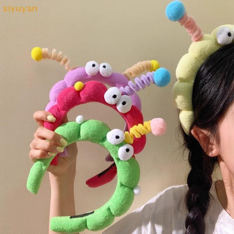 Siyuyan Phong Cách Hàn Quốc Xốp Xoắn Ngộ nghĩnh Hoạt Hình Sang Trọng Băng Đô Quấn Tóc Dễ Thương Mũ Mắt To Tóc Hoop VN