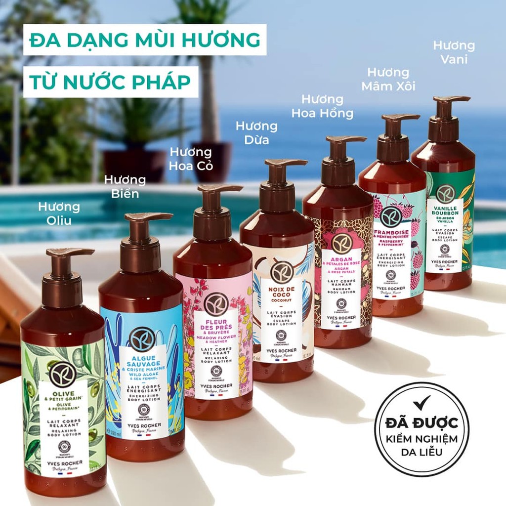 Mô tả Sữa dưỡng thể thiên nhiên Yves Rocher Body Lotion 390ml (đa dạng mùi hương) - 1