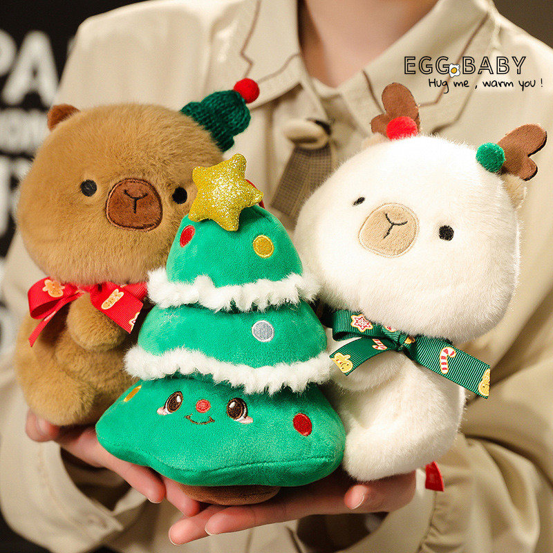 Giáng Sinh capybara Trái Cây Hòa Bình Sang Trọng Đồ Chơi capybara Cây Giáng Sinh Dễ Thương Ngày Lễ Búp Bê Quà Tặng Cho Bạn Bè Trang Trí Ngày Lễ