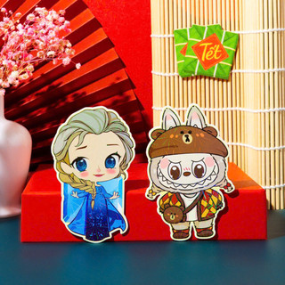 Set 30 cái lì xì chibi hoạt hình cho bé dễ thương, giấy cứng dạ quang dễ thương, bao lì xì tết HOT
