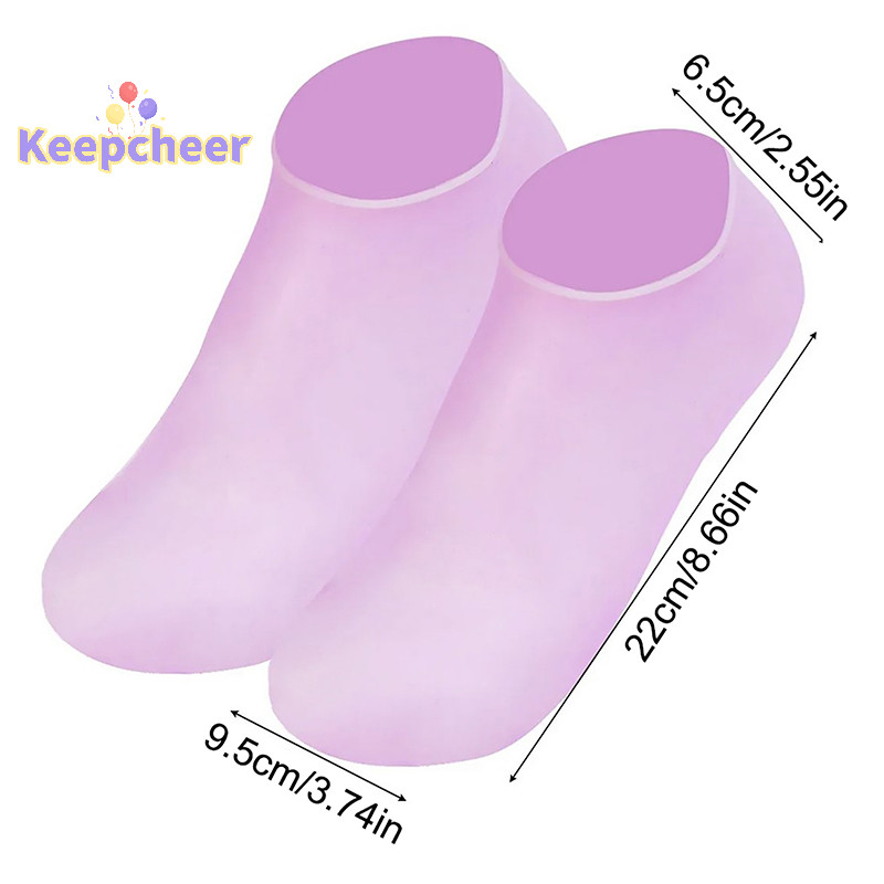 [Keepcheer] Tất chân dưỡng ẩm bằng silicon Massage chân Massage tẩy tế bào chết Tất Gel thoáng khí Loại bỏ da chết Dụng cụ chăm sóc bàn chân chống nứt nẻ [Mới]
