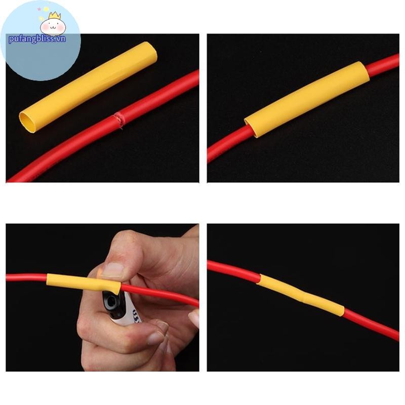 Pufangbliss 328 Chiếc Polyolefin Cách Nhiệt Ống Co Nhiệt Ống Tay Bọc Dây Phân Loại Ống Co Bọc Dây Cáp Bộ Nóng VN
