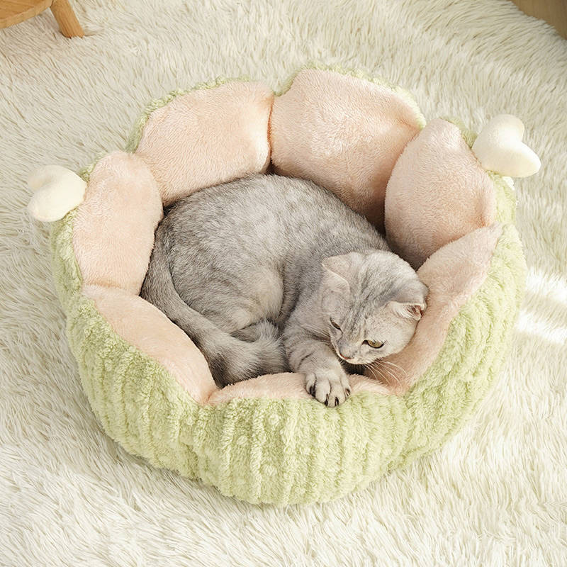 Semi-Enclosed Cat Nest Winter Warm Cat Sofa Cat House Kennel Washable Cat Bed Four Seasons Universal Cat Supplies oJAH