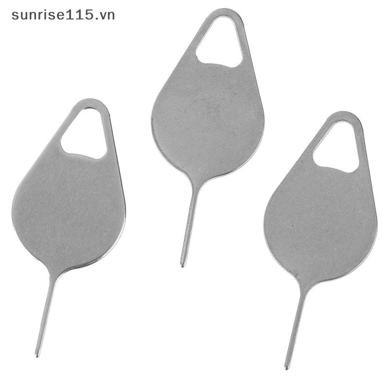 Srvn 3 Cái / bộ Khay Đựng Thẻ Sim Loại Bỏ Eject Pin Dụng Cụ Chìa Khóa Không Gỉ Cho Điện Thoại.