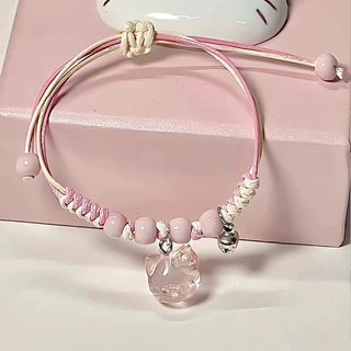 Quà tặng ngày lễ cho nam bạn gái kitty hello kitty mặt dây chuyền vòng tay cặp đôi bạn gái vòng tay 2025 mẫu mới