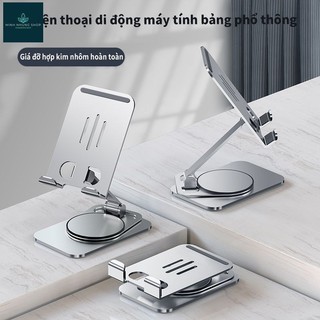 Giá đỡ điện thoại xoay 360 độ, lót chống trượt, hợp kim bền và nhỏ gọn, tiện lợi mọi lúc mọi nơi.