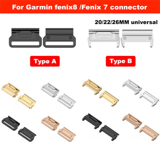 1 Cặp Adapter Đồng Hồ Kết Nối Cho Garmin Fenix 8 7 6 Forerunner 965 955 945 Dây Đeo Đồng Hồ Kết Nối Vòng Tay 316L Phụ Kiện Thép Không Gỉ