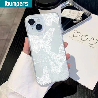 ibumpers Ốp Lưng iPhone Xinh Hàn Quốc Bướm In Hình Ốp Điện Thoại TPU Trong Suốt nhám Silicon Mềm Chống Sốc Chống Bẩn Cho Iphone 16 15 14 12 13 11 Pro Max IP 7 8 Plus X XS XR