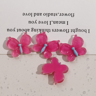 Dễ Thương Ngọt Ngào Mô Phỏng Bán Trong Suốt Màu Vàng Sáng Nhỏ Nhựa Bướm Bông Tai Kẹp Tóc Vỏ Điện Thoại Miếng Dán Trang Sức DIY