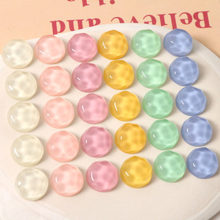 16mm Retro Hình Học Trong Suốt Nước Ripple Nửa Viên Tự Làm Nhựa Phụ Kiện Bông Tai Kẹp Tóc Vỏ Điện Thoại Chất Liệu Bán Buôn