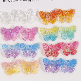 Symphony AB Gradient Acrylic bán trong suốt với dây treo hình bướm nhỏ Bông tai Trang sức mặt dây chuyền DIY phụ kiện thủ công bán buôn