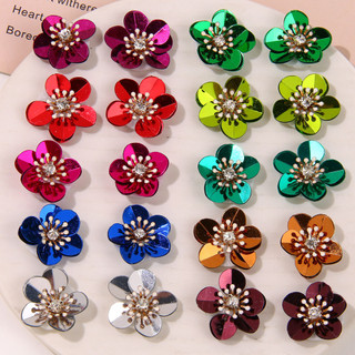 Phụ kiện sequin màu san hô và quần áo thổ cẩm phong cách mới, phù hợp DIY thời trang bán buôn