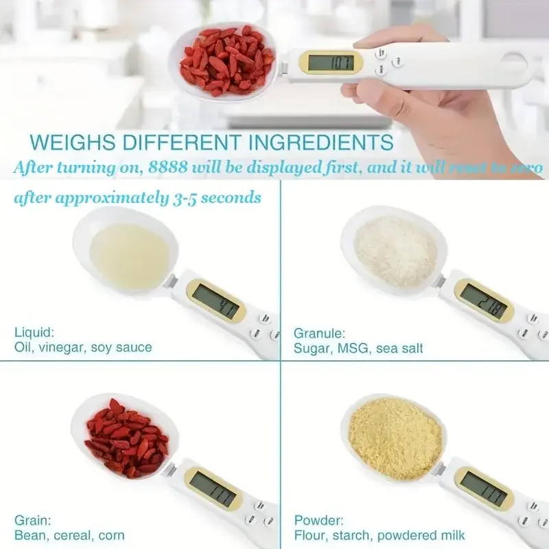 Cân Nhà Bếp Cân Thìa Kỹ Thuật Số Cân Thìa Đo Trọng Lượng 500g / 0.1g Mini Nhà Bếp Trọng Lượng Dụng Cụ Cho Sữa Cà Phê Đường