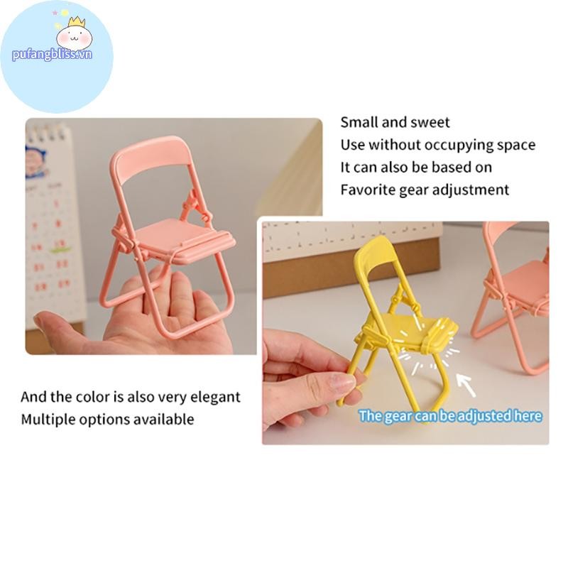 Pufangbliss Hình Ghế Điện Thoại Di Động Di Động Dễ Thương Nhiều Màu Sắc Có Thể Điều Chỉnh Ghế Gấp Lười Điện Thoại Để Bàn Giá Đỡ Cho Điện Thoại Di Động VN