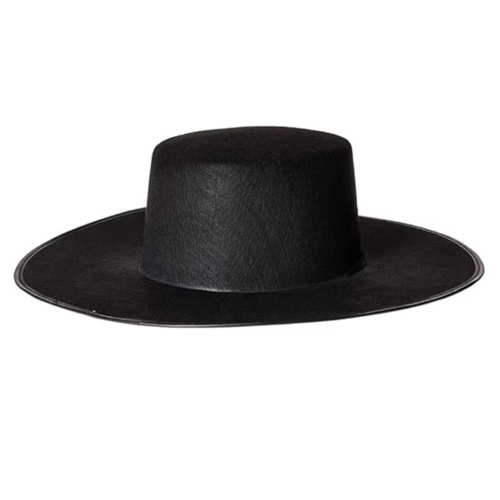 MERIGGIARE Mũ Sombrero Mexico, Halloween Zoro fuzz ball Trang phục lễ hội Mũ vành rộng, Thiết kế vành rộng thực tế Đạo cụ chụp ảnh thông thường Mũ Jazz Unisex