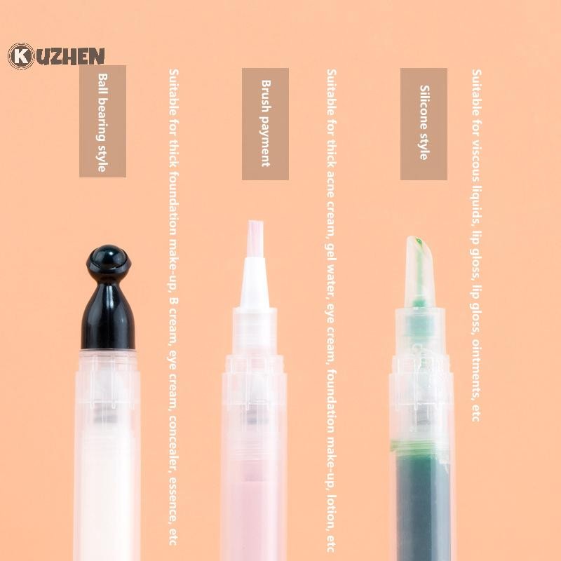 Kuzhen 7ml Đáy ép Rotag Bút chân không Du lịch Chai rỗng Bàn chải tái sử dụng / Silicone / Bút chân không đầu bóng cho nền lỏng HOT