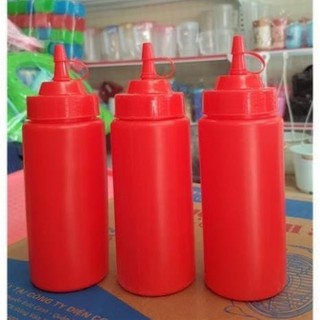Lọ tương ớt Việt Nhật chai nhựa dẻo đựng sốt 300ml 500ml cao cấp ms: 2923/ 2925