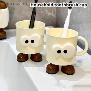 Nuanyangone.vn Cốc súc miệng bàn chải đánh răng gia đình, chống rơi, hoạt hình dễ thương, cho cặp đôi