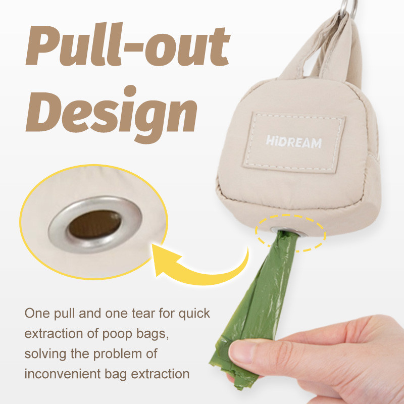 HamshMoc On-The-Go Poop Túi Carrier Quick Tear Dispenser Miệng Lớn Kẹp Móc Nylon Chống Thấm Nước Cho Chó Đi Bộ