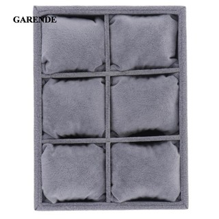 Khay đựng đồ trang sức nhung Garende có gối mềm - Hộp đựng đồ trang sức 6 khe Khay nhung - Hộp trưng bày đồng hồ Khay đựng đồ trang sức có thể xếp chồng lên nhau