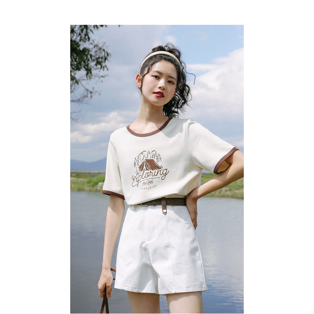 Thường Ngày Cao Cấp Quần Short Ống Rộng Nữ Mùa Hè 2025 Phong Cách Mới Rời Ôm Hơn Nhìn Quần Giữa Quần Trắng Crop Quần Mỏng Phong Cách