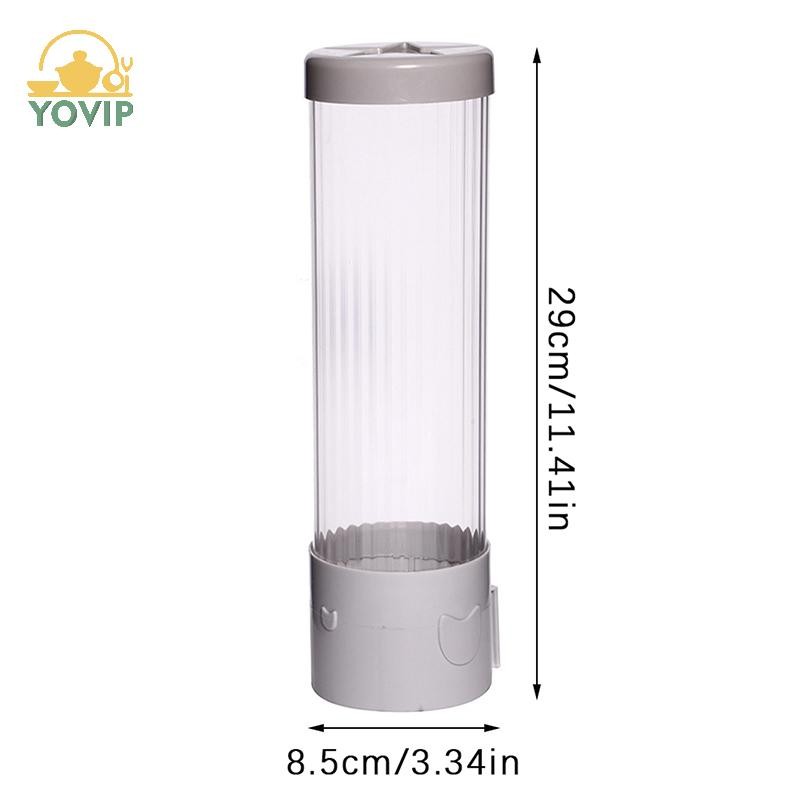 YOVIP Giá để cốc treo tường tự động cho máy nước, hộp đựng cốc giấy dùng một lần bằng nhựa